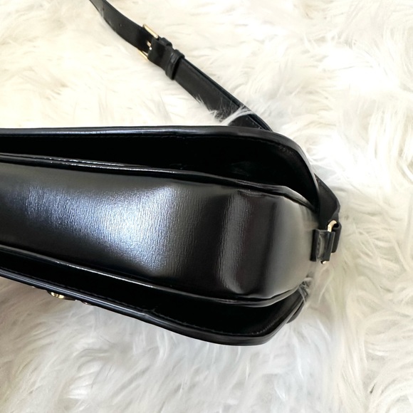 Celine Triomphe Bag - Black Medium Triomphe in Smooth Leather - Picture 8 of 15